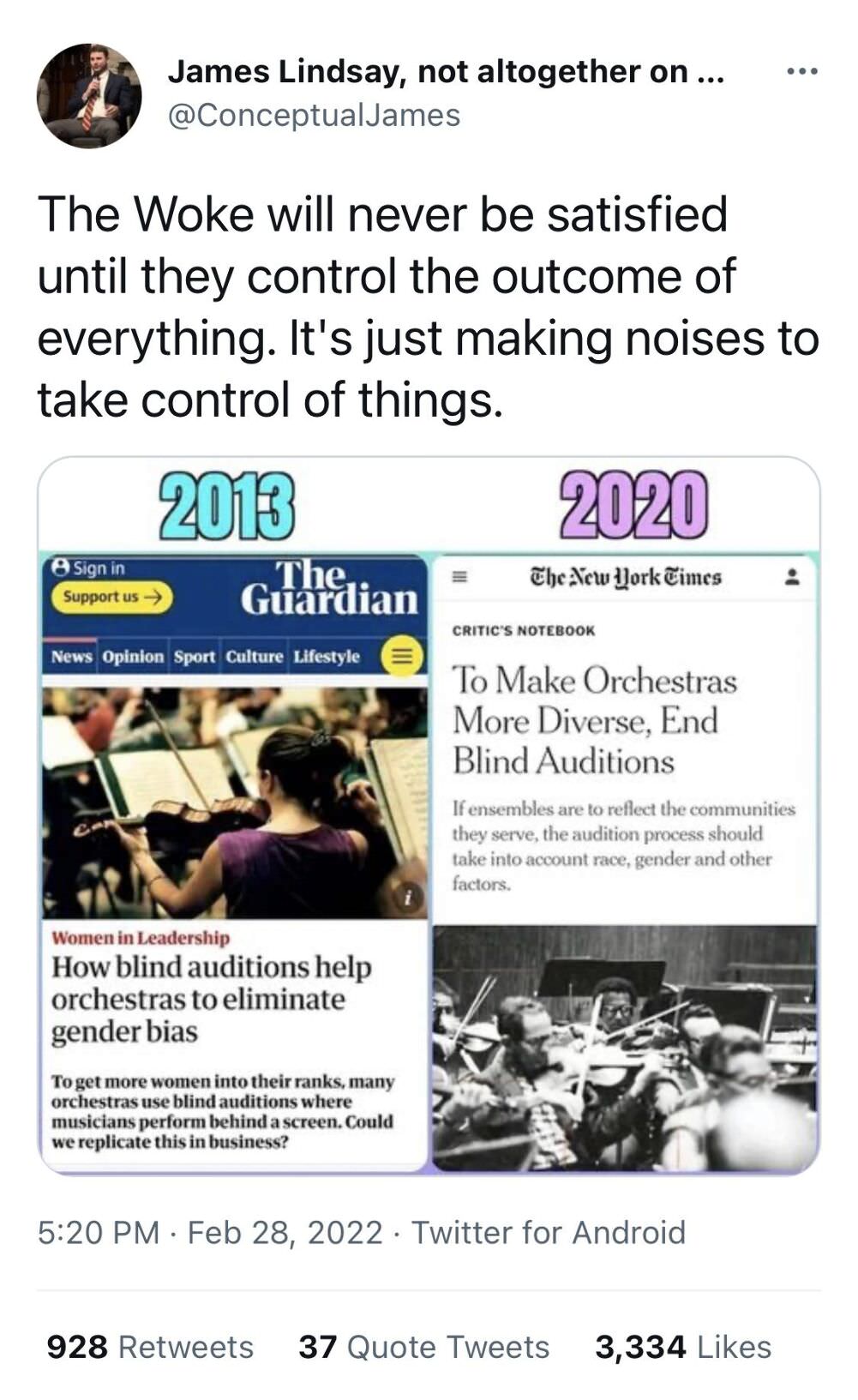 the woke will never be happy