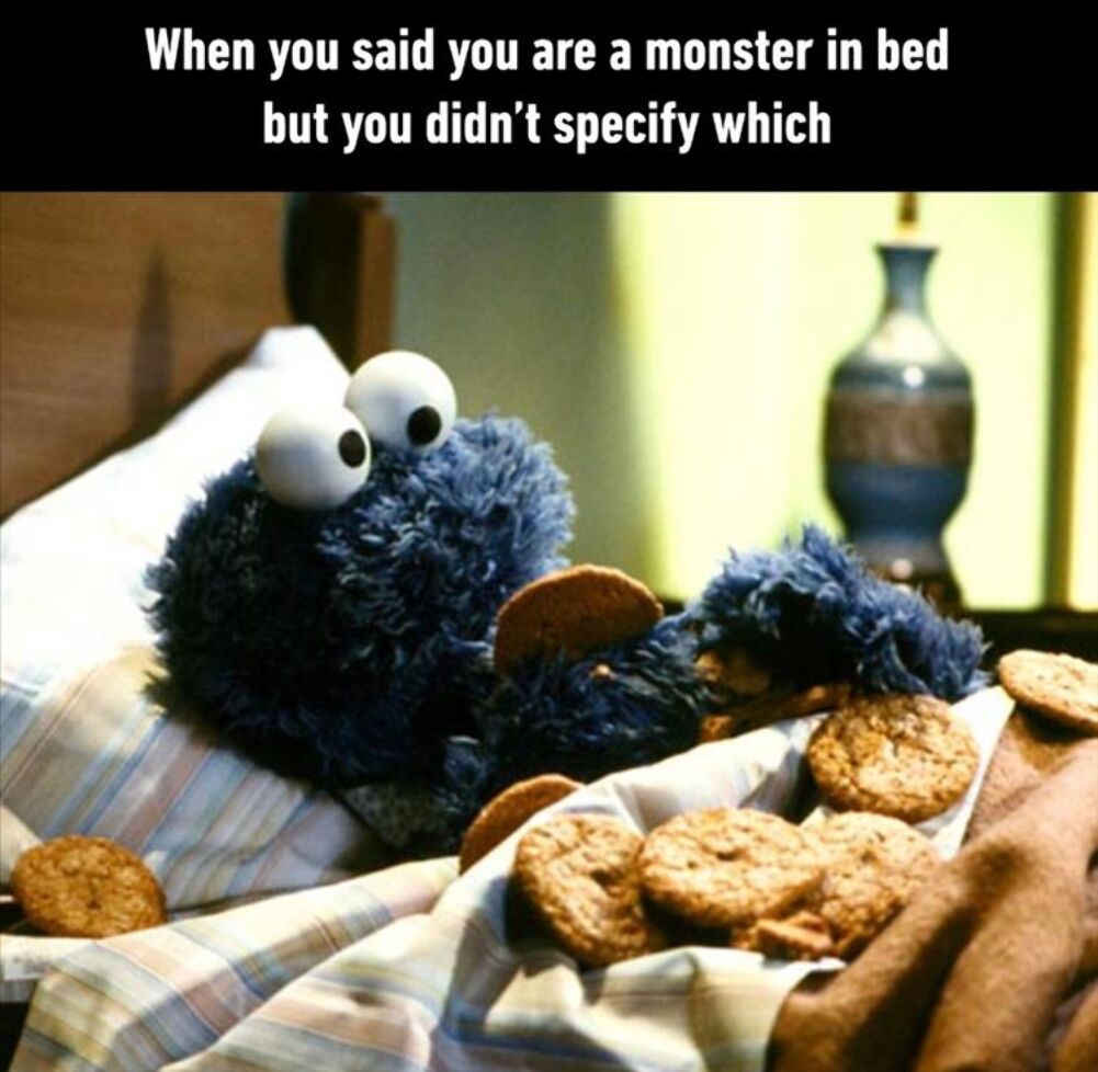 a monster in bed