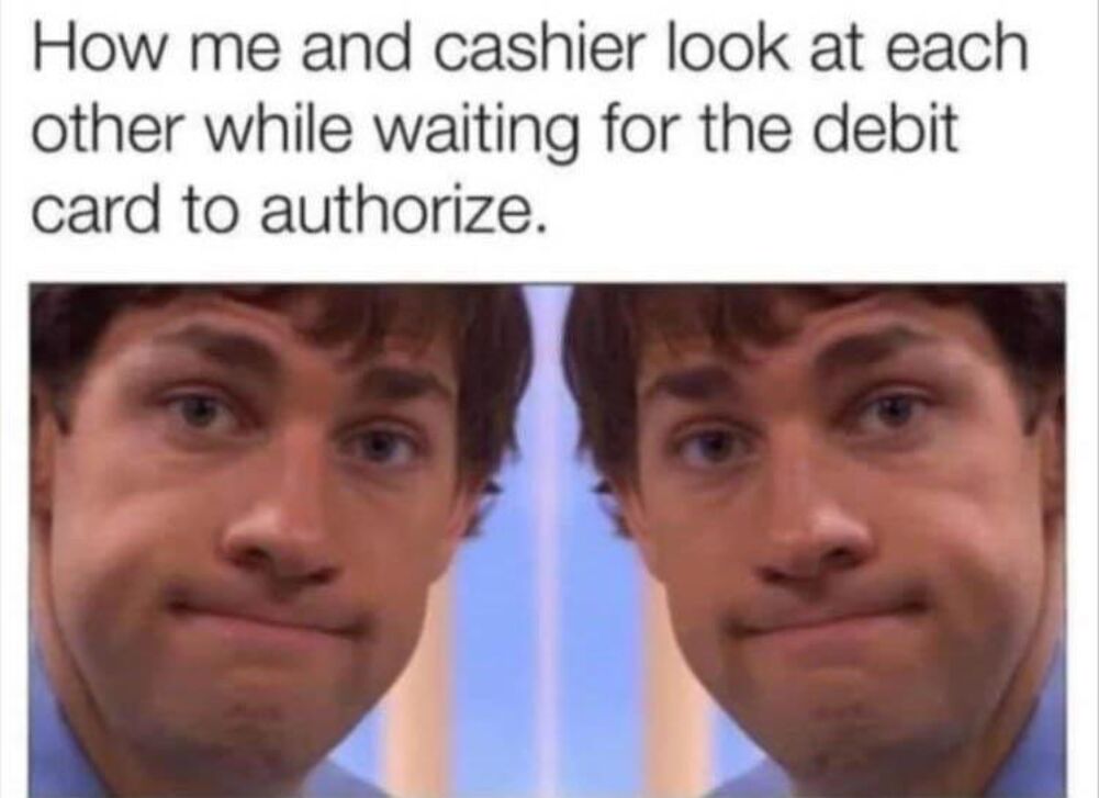 looking at each other