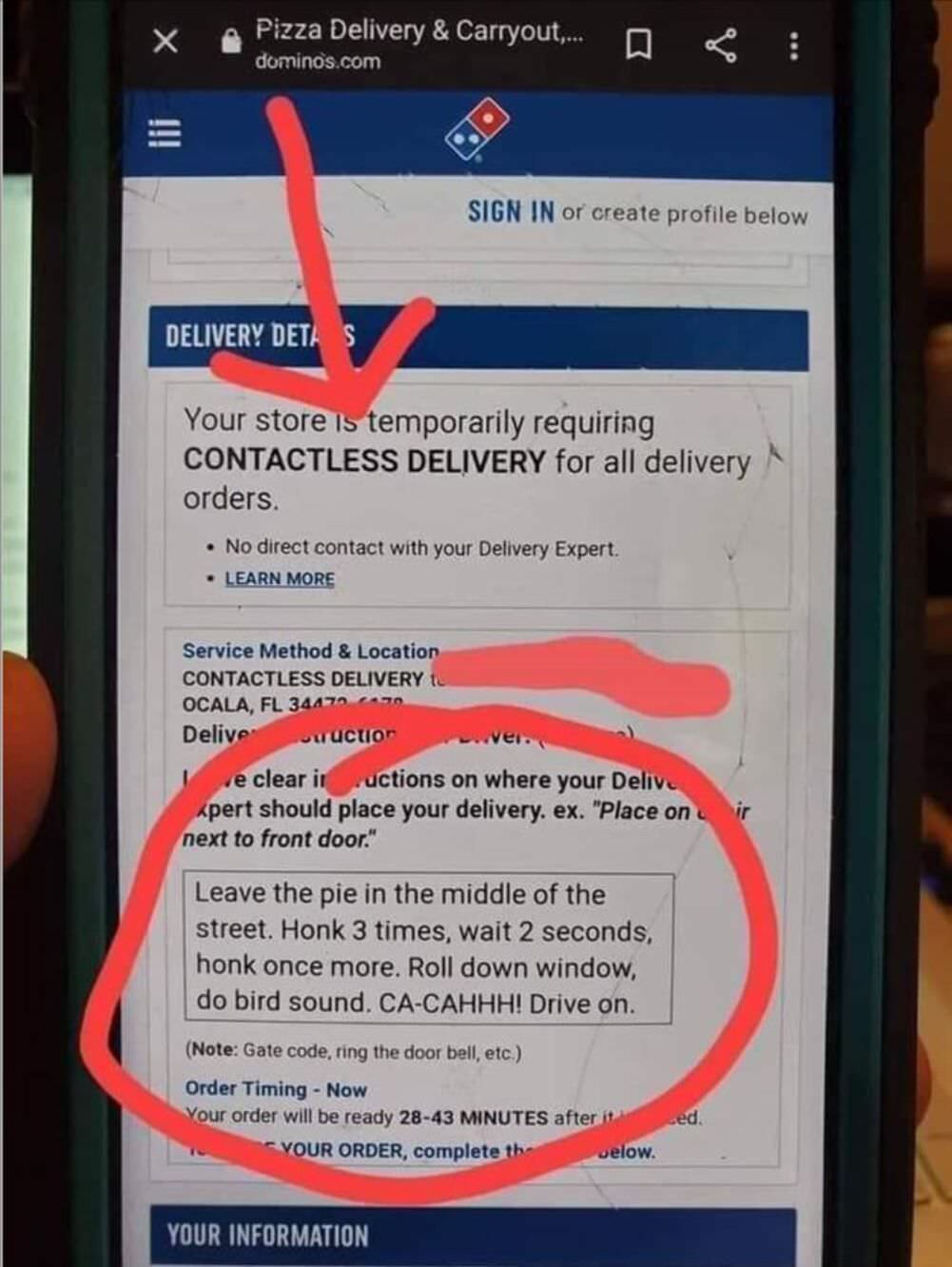 leave the pie in the middle