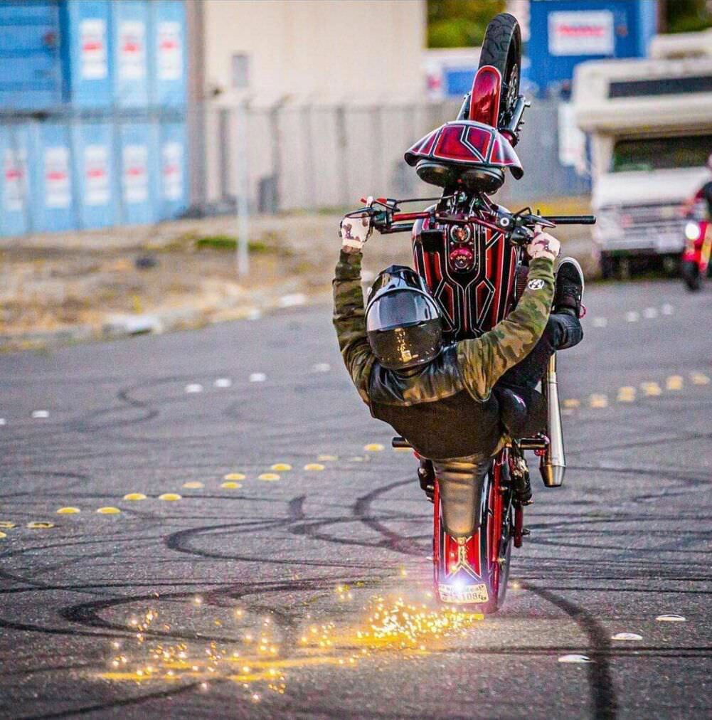 a wicked wheelie