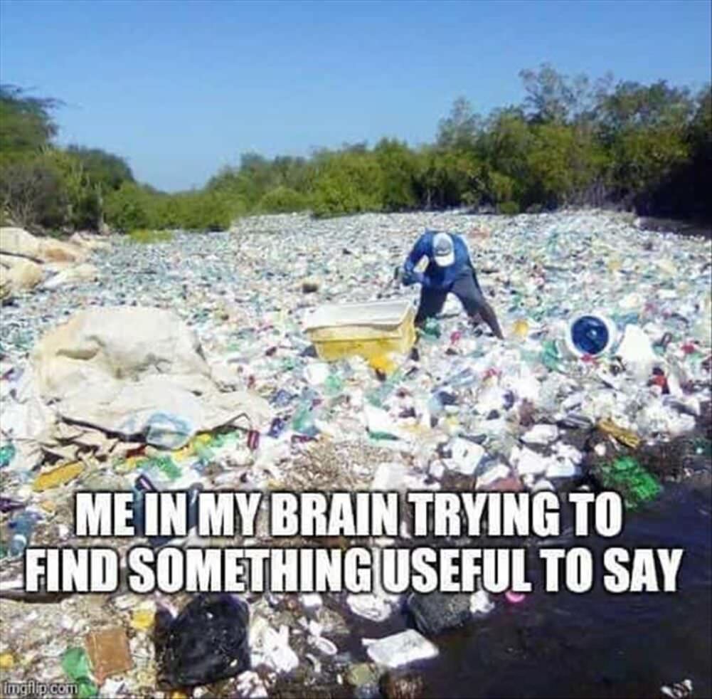 find something useful to say