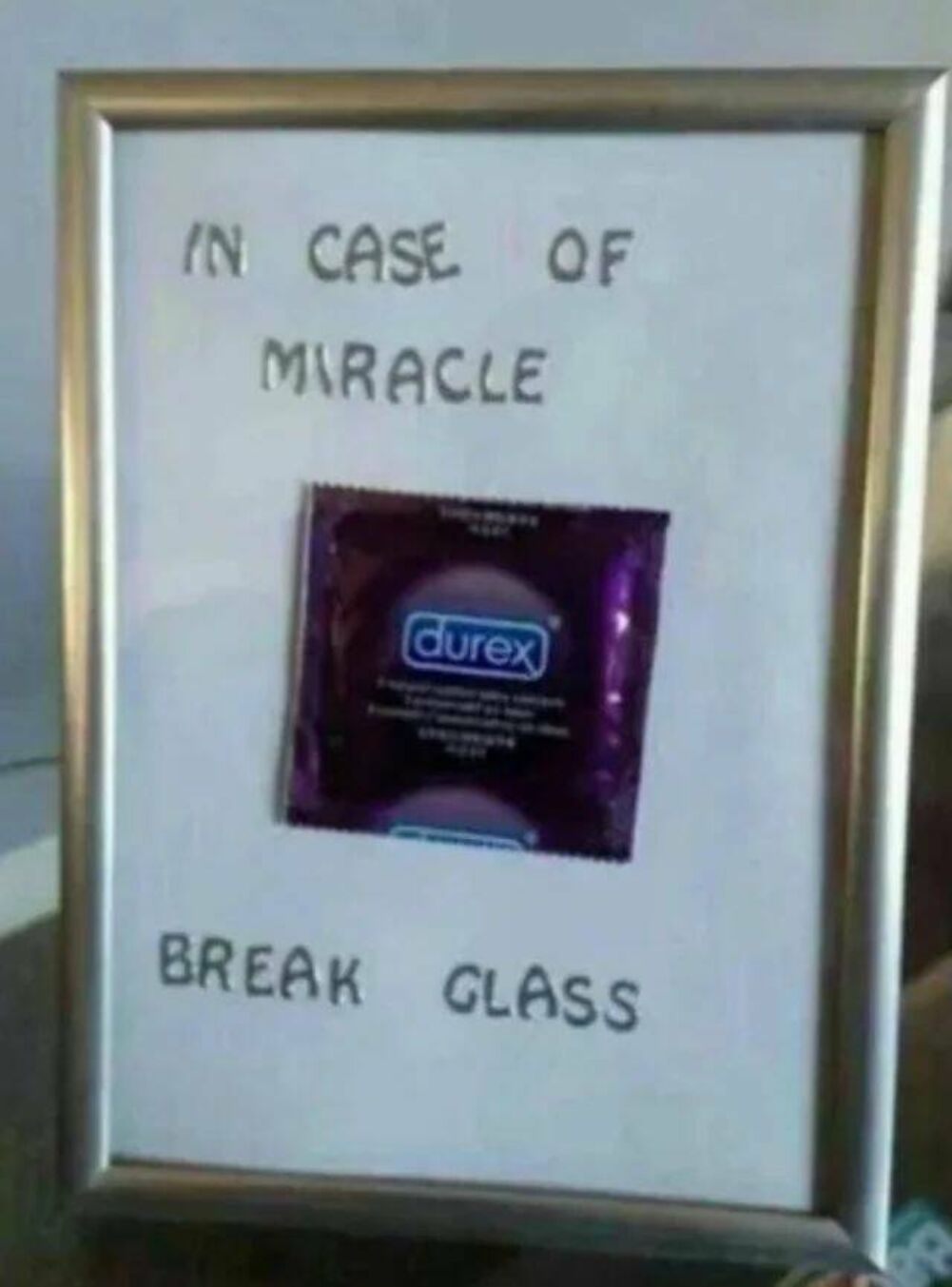 in case of miracle
