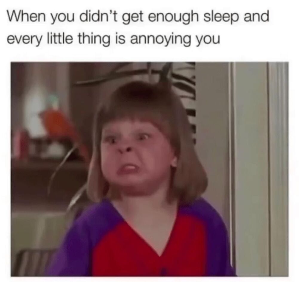not enough sleep