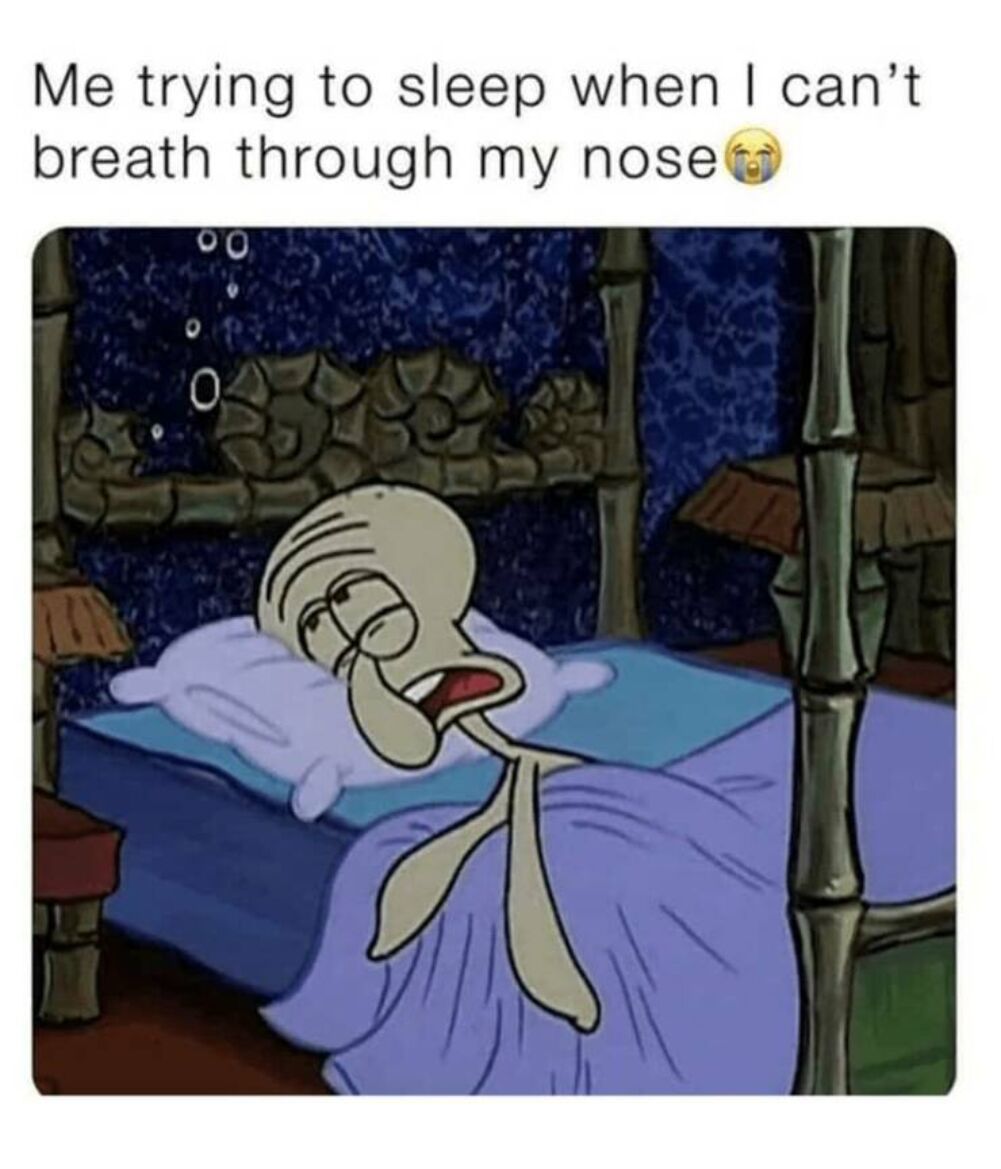 trying to sleep with a cold