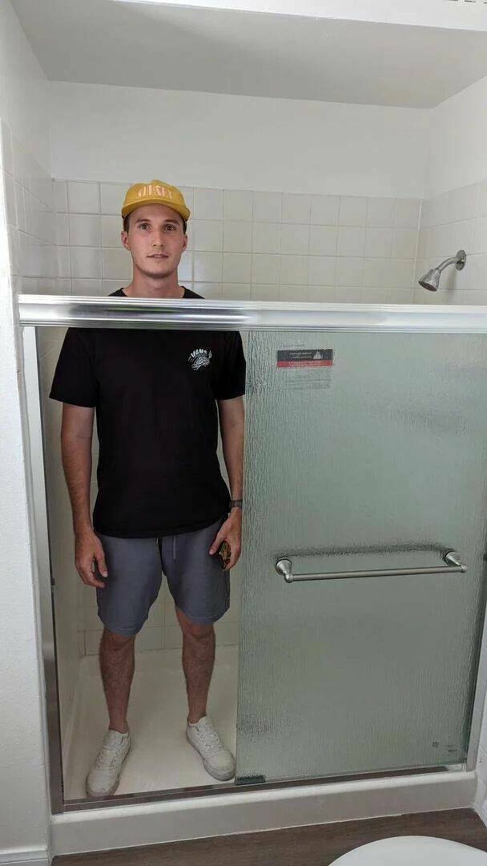 short man shower