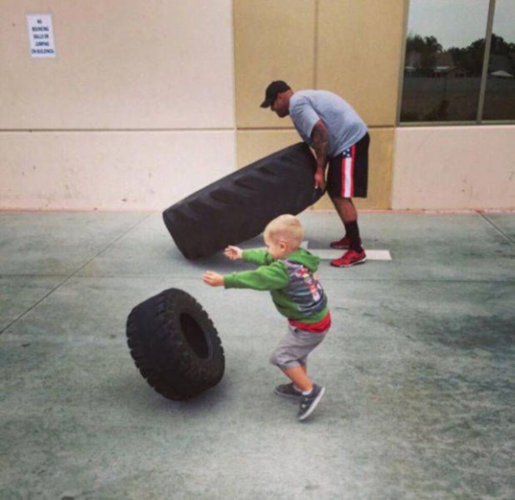 competing against dad