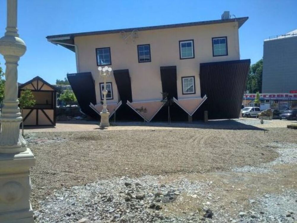 house is upside down