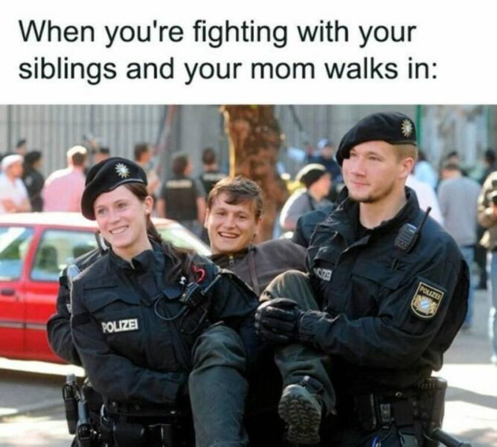 mom walks in