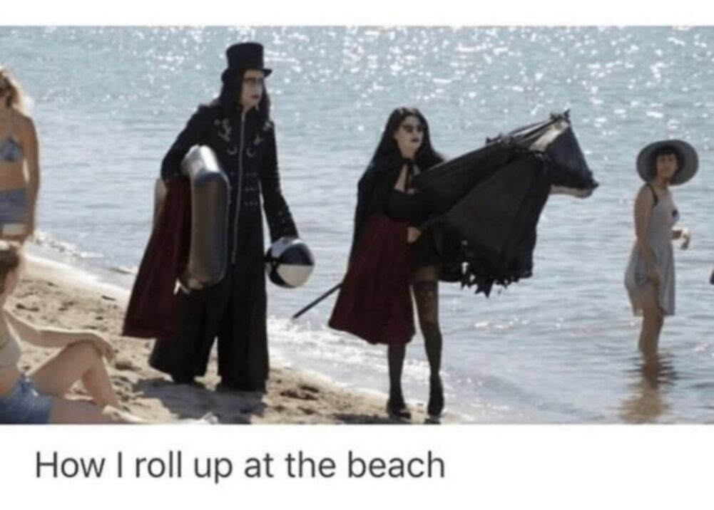 roll up at the beach