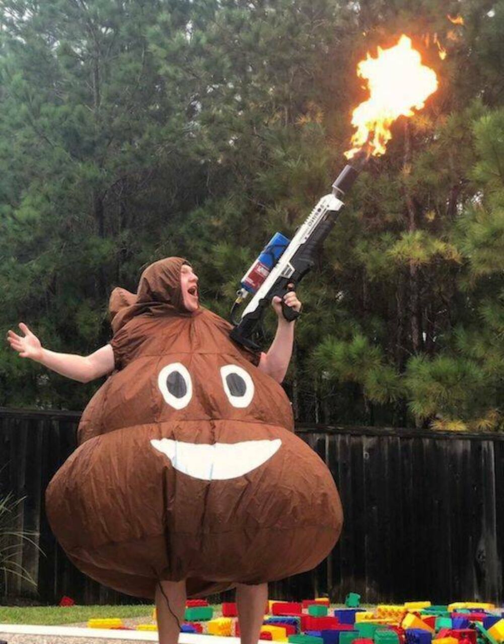poops on fire