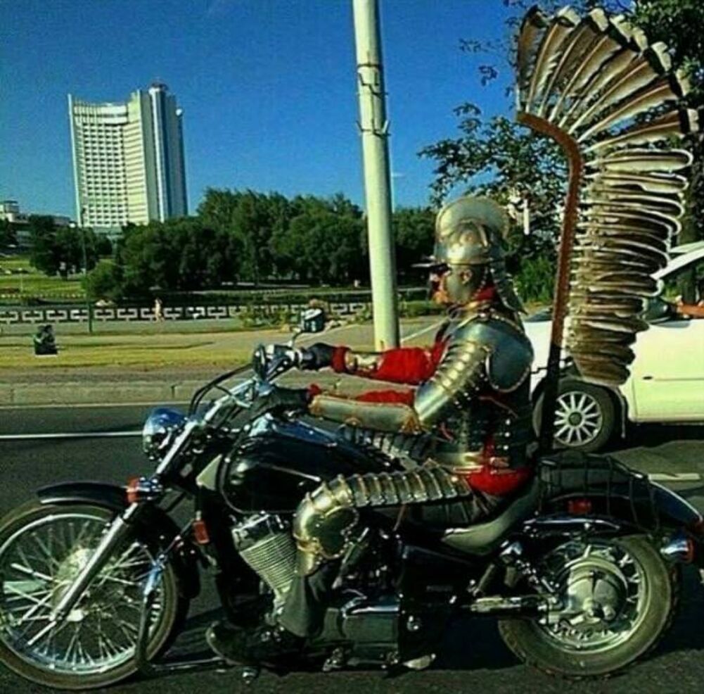 riding into battle