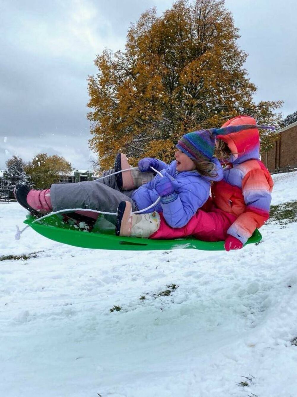 the joy caught mid air