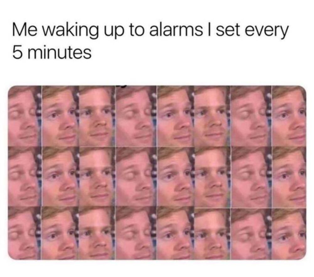 waking up