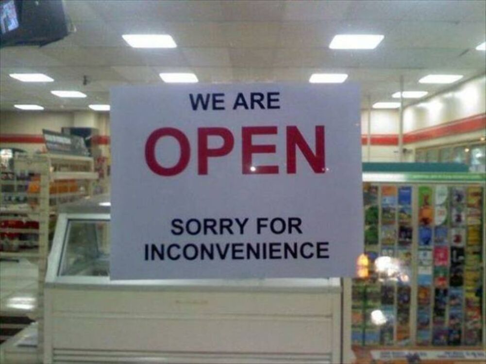 we are open