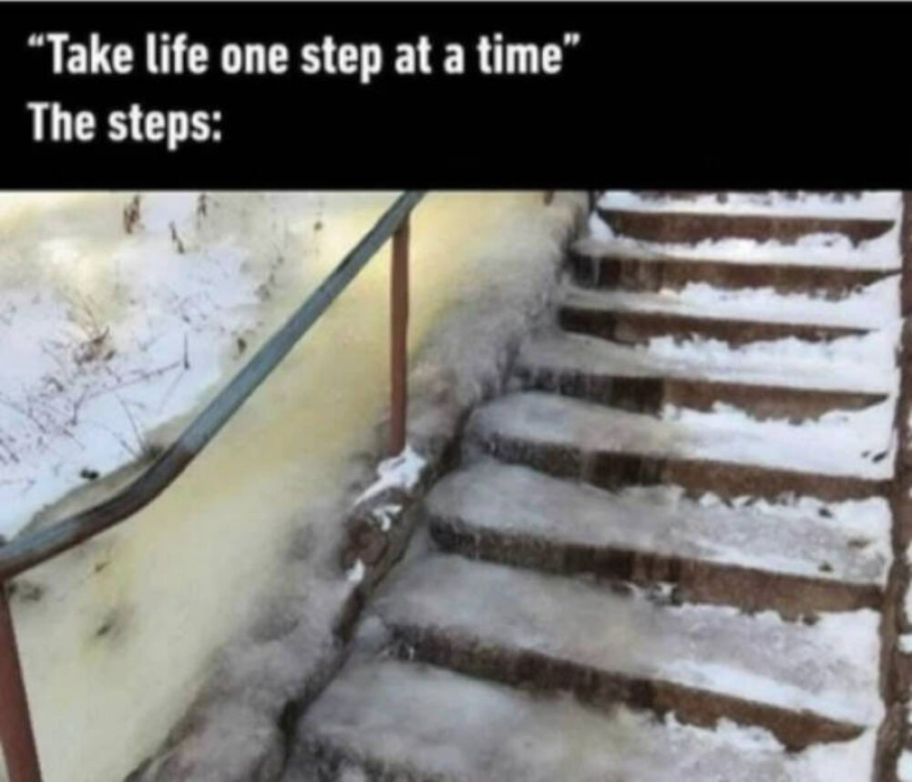 the steps