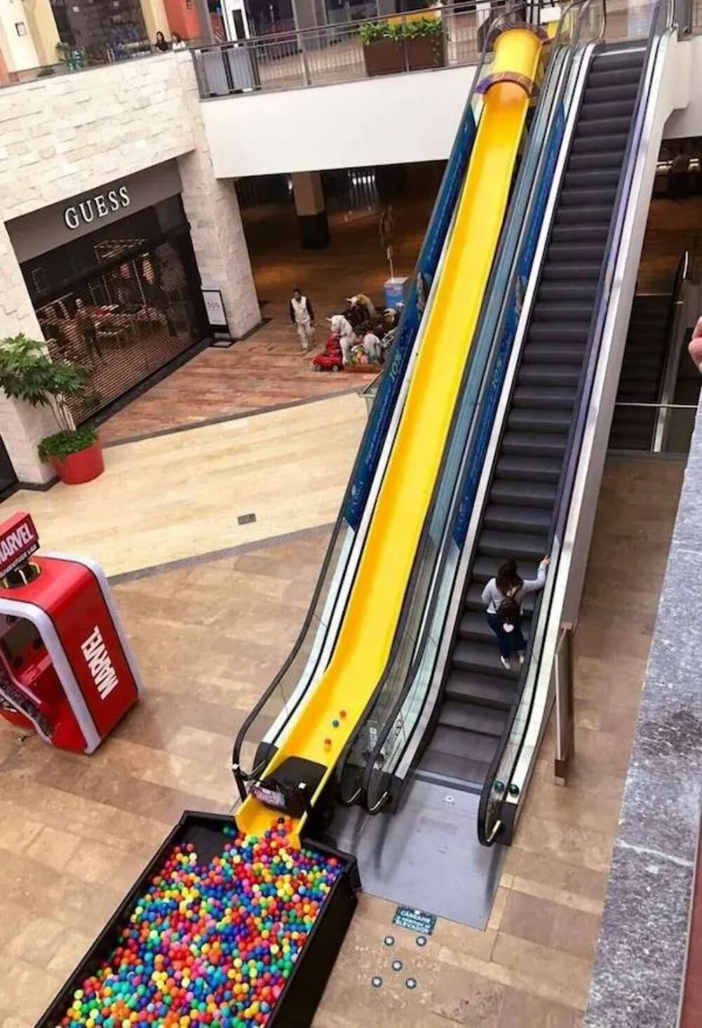 slide down