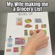 making me a grocery list